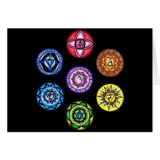 Yoga - 7 Chakras Energy Cards (Front Horizontal)