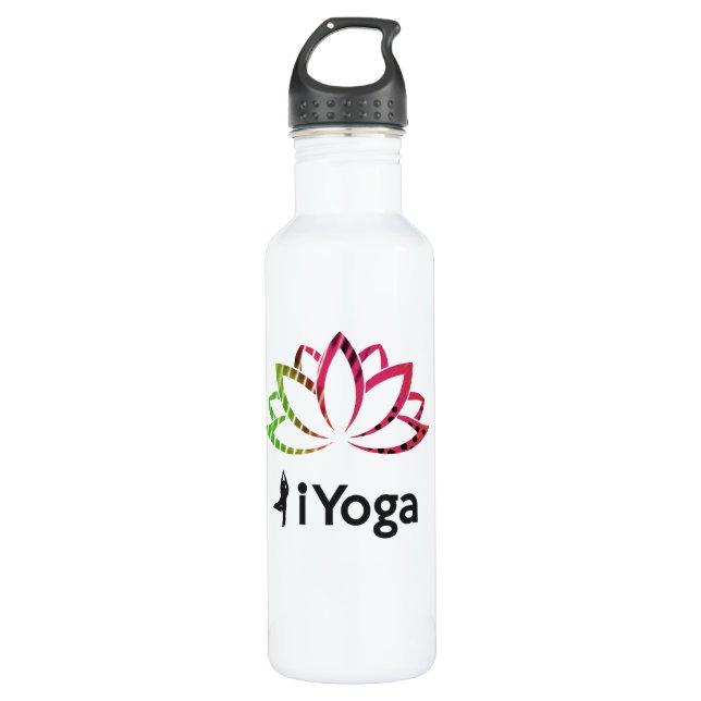 Yoga | Abstract | Colorful Water Bottle (Front)