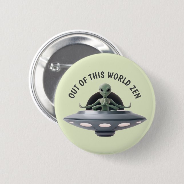 Yoga Alien Button (Front & Back)