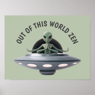 Yoga Alien Poster