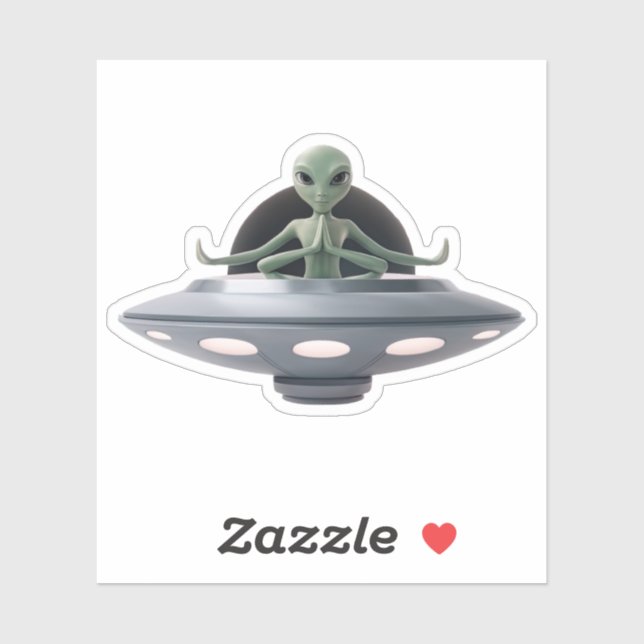 Yoga Alien Sticker (Sheet)