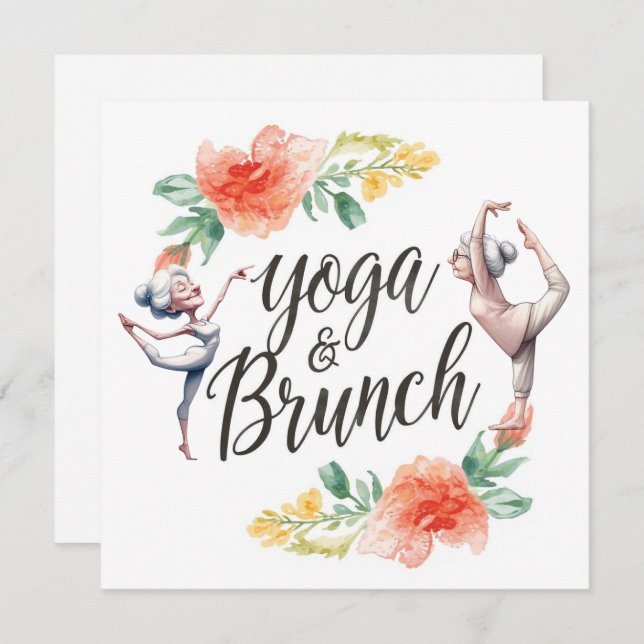 Yoga and Brunch  Invitation (Front/Back)