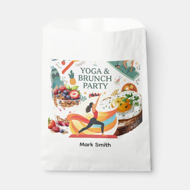 Yoga and Brunch Party  Favor Bag (Front)