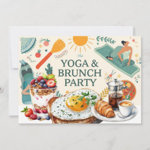 Yoga and Brunch Party Invitation