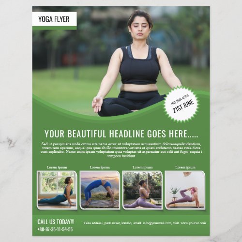 Yoga and Fitness Flyer Template