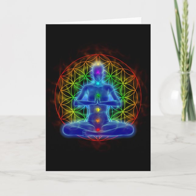 Yoga and meditation - flower of life card (Front)