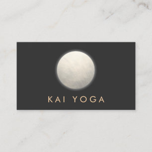 Yoga and Meditation Teacher Silver Zen Circle Business Card