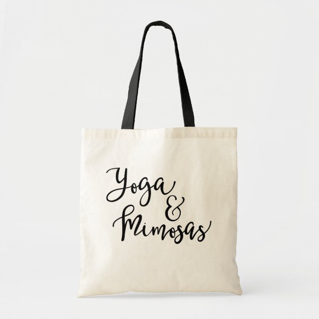 Yoga and Mimosas Tote Bag (Front)