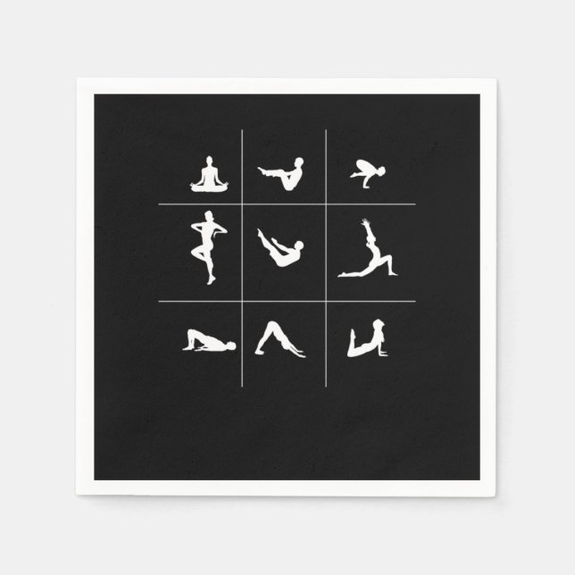 Yoga Asana Buddhism Meditation Spiritual Zen Gift Napkins (Front)