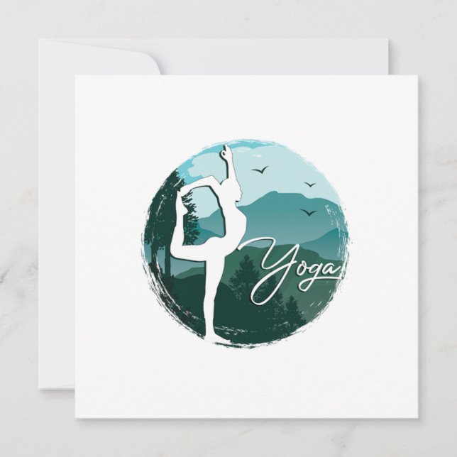 Yoga Asana Nature Spiritual Meditation Buddhism Gi Invitation (Front)