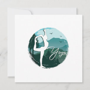 Yoga Asana Nature Spiritual Meditation Buddhism Gi Invitation