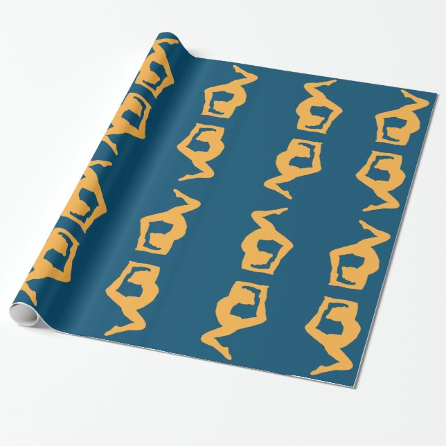 Yoga Asana Wrapping Paper (Unrolled)