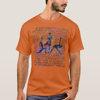 Yoga AsanasPoses Sanskrit Word Art  T-Shirt