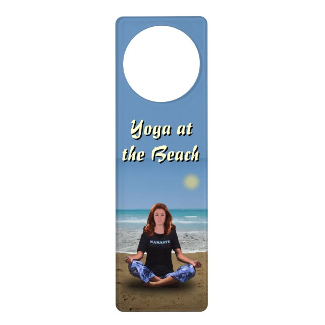 Yoga at the Beach Door Hanger (Front)