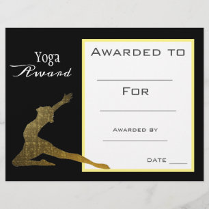 Yoga award certificate