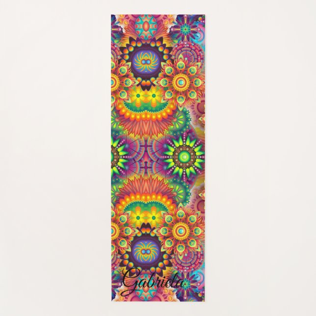 Yoga beautiful colors fitness Personalized YOGA Yo Yoga Mat (Front)