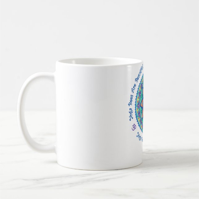 Yoga Bees Om Mandala   Coffee Mug (Left)