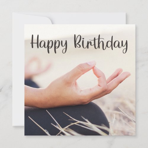 Yoga Birthday Card for Meditation Lovers