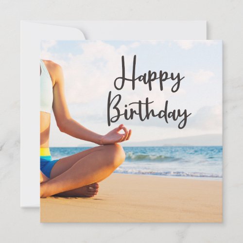 Yoga Birthday Card for Meditation Lovers