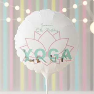 Yoga birthday party balloon