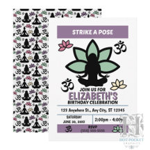 Yoga Birthday Party Invitation