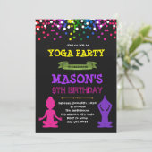 Yoga birthday party invitation (Standing Front)