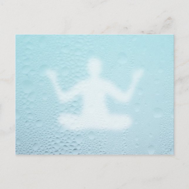yoga blue postcard (Front)
