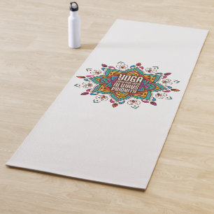 Yoga Body and Mind Always Priority Mandala Mat