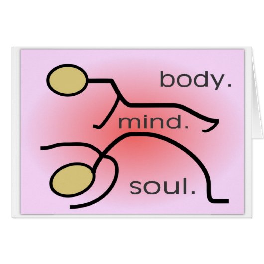 Yoga--"Body. Mind. Soul" Gifts--Stick people (Front Horizontal)
