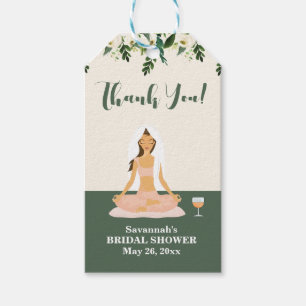 Yoga Bride Mimosa Bridal Shower Thank You Gift Tags