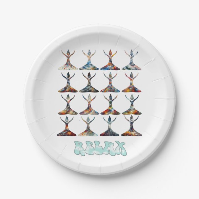 Yoga Buddies Paper Plates (Front)