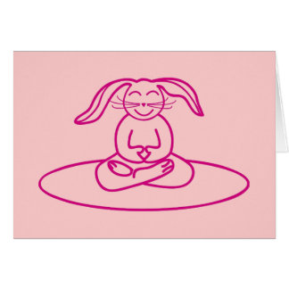 Yoga Bunny - Pink Card