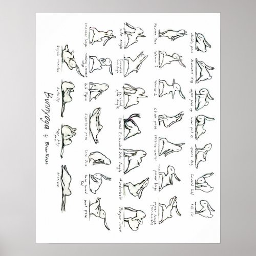 Yoga Bunny Poster