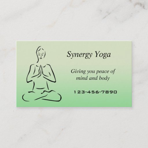Customizable Yoga business card