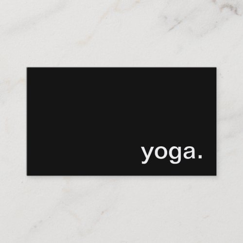 Yoga Business Card