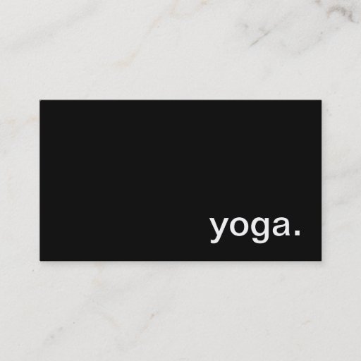 Customizable Yoga Business Card