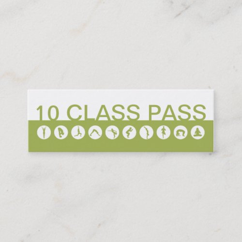 Yoga Business Card 10 Class Pass