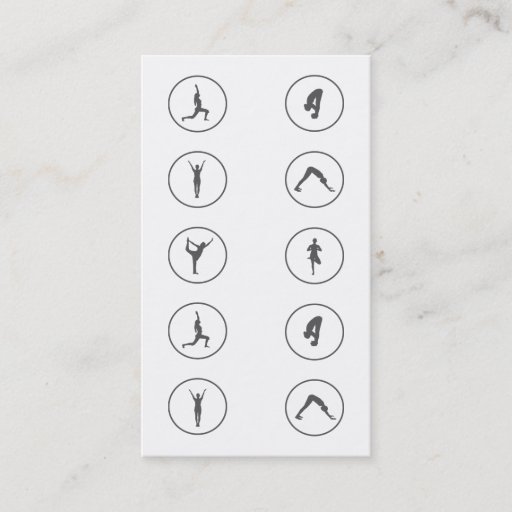 Customizable Yoga Business Card 10 Class Pass
