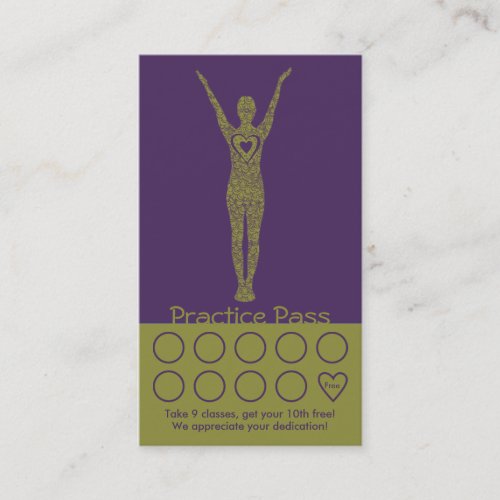 Yoga Business Card 10 Class Pass