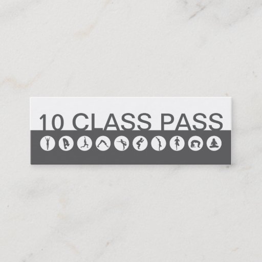Customizable Yoga Business Card 10 Class Pass