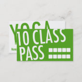 Yoga Business Card 10 Class Pass (Front/Back)