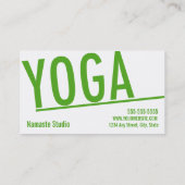 Yoga Business Card 10 Class Pass (Back)