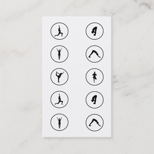 Customizable Yoga Business Card 10 Class Pass