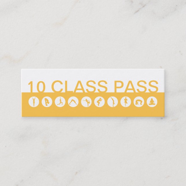 Yoga Business Card 10 Class Pass (Front)