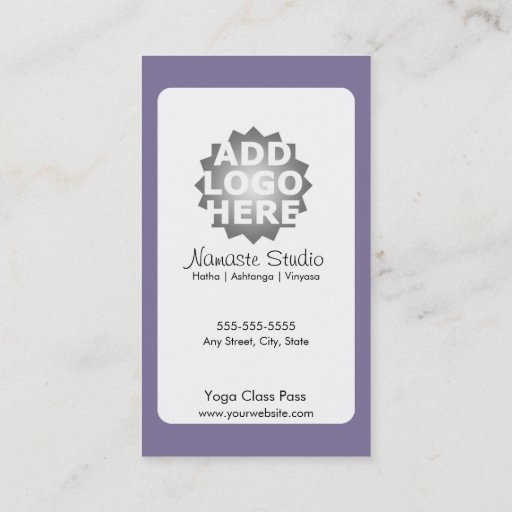Customizable Yoga Business Card 10 Class Pass