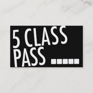 Yoga Business Card 5 Class Pass