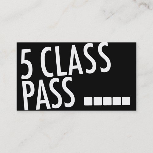Yoga Business Card 5 Class Pass Business Card Templates