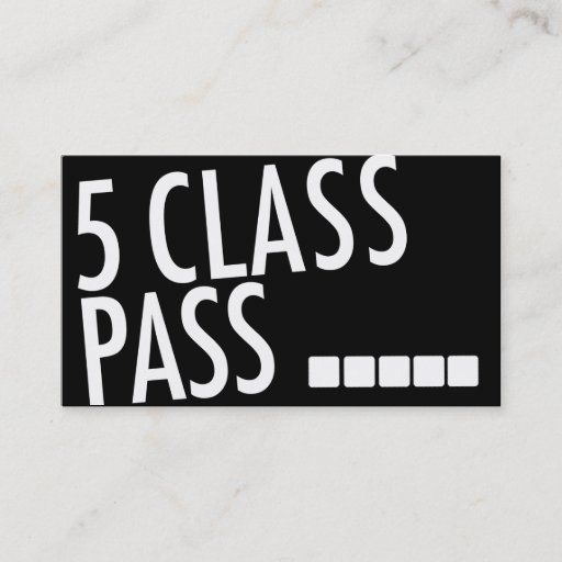 Customizable Yoga Business Card 5 Class Pass Business Card Templates