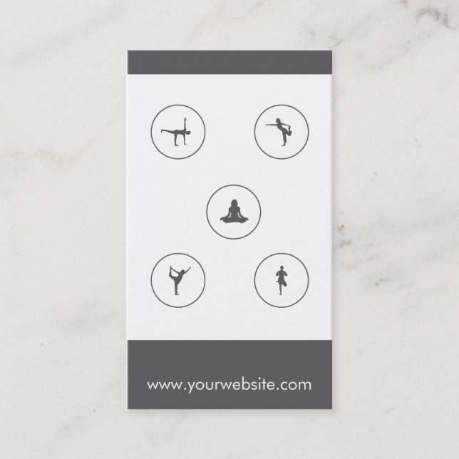 Yoga Business Card 5 Class Pass (Front)