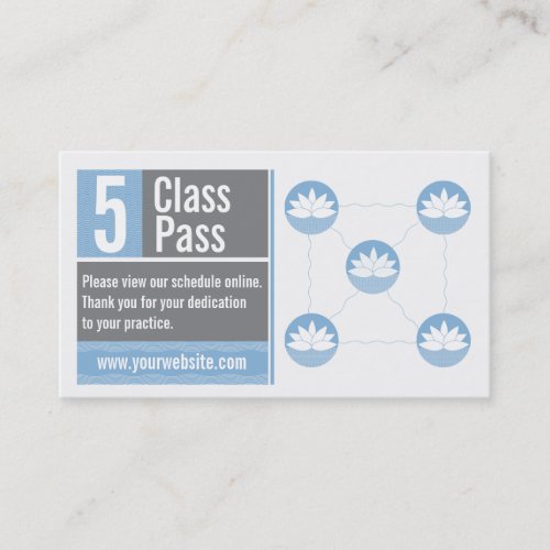 Yoga Business Card 5 Class Pass
